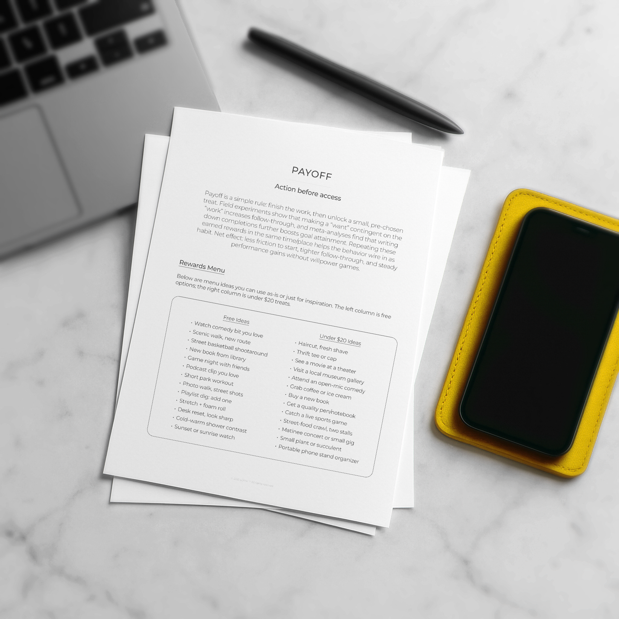 5. Payoff ™ - Personal Positive Reinforcement