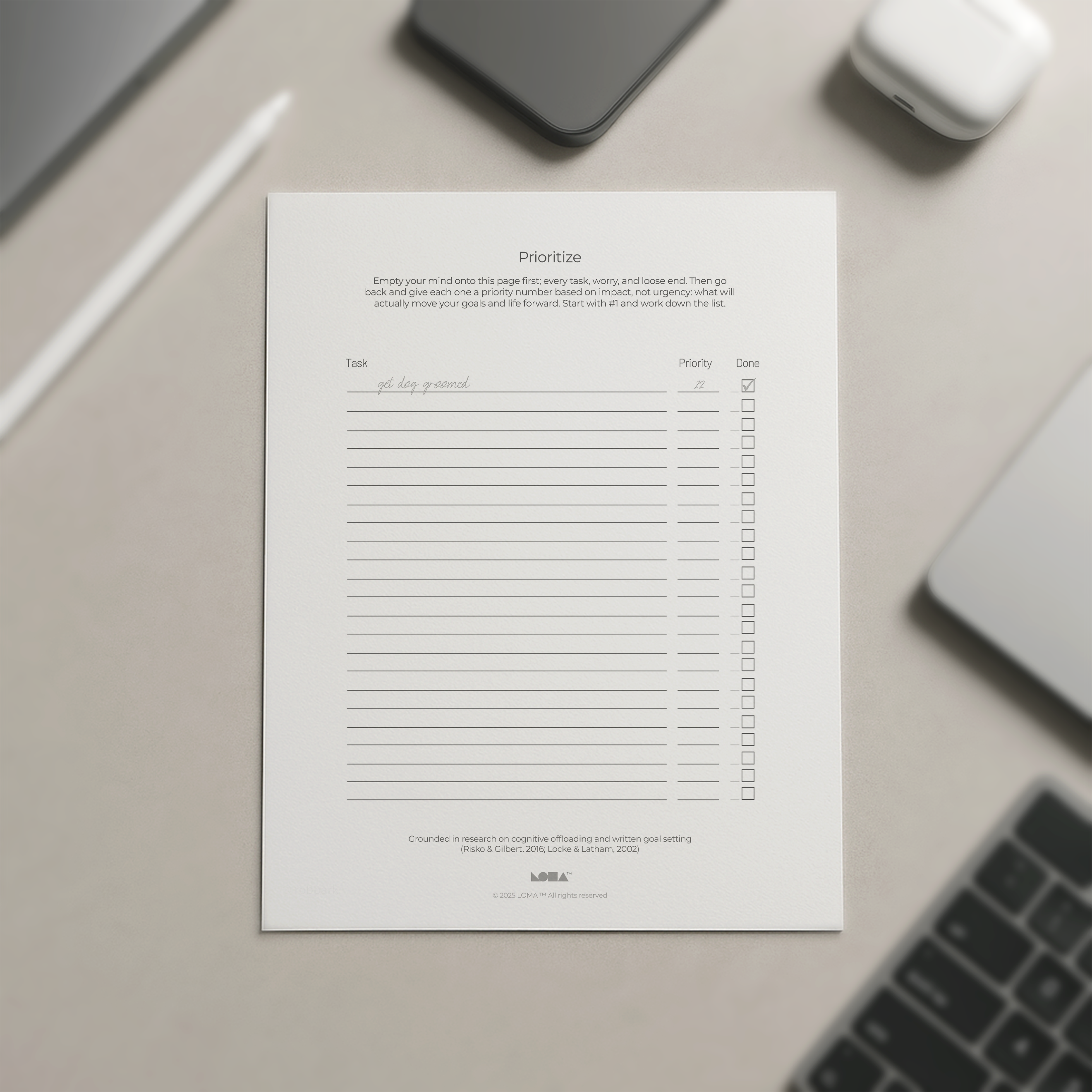 Set Your Priorities - Easily Sort Tasks