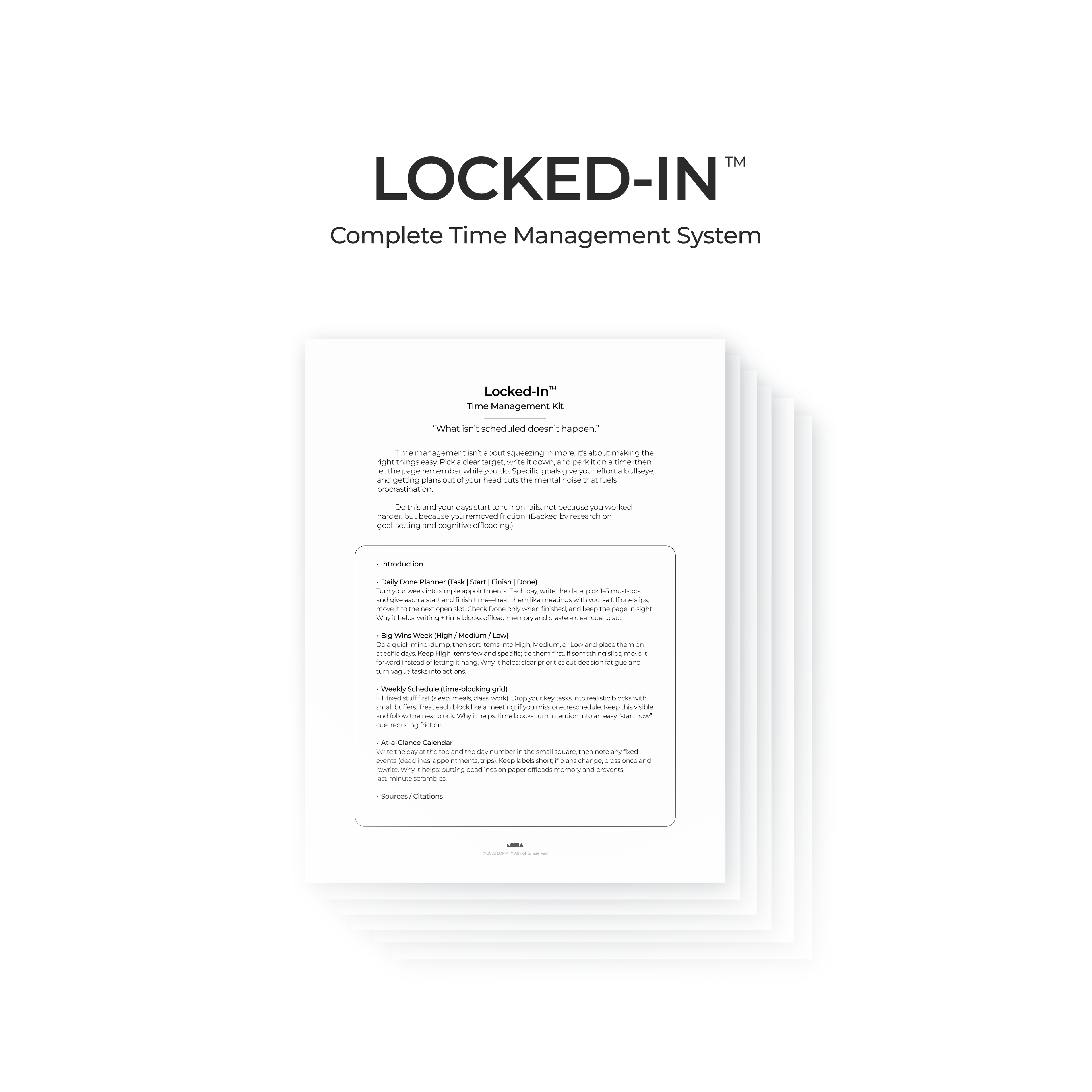 Locked-In™ - Time Management System